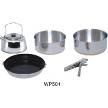 Stainless steel gsi pot set for family outdoor
